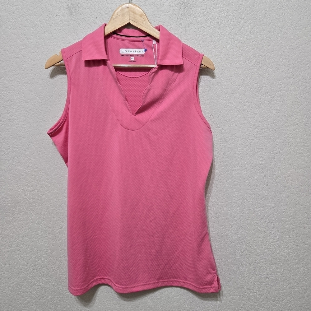 NWT Pebble Beach Pink Sleeveless Top Size XL